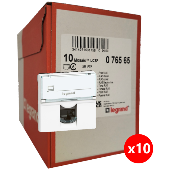 Legrand Mosaic - Prise RJ45 Cat. 6 FTP - 076565x10