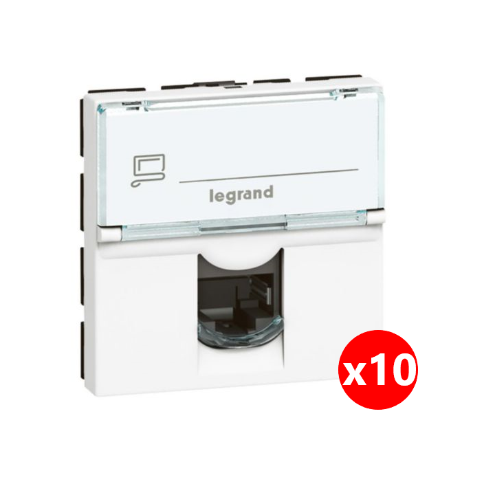 Legrand Mosaic - Prise RJ45 Cat. 6 FTP - 076565x10