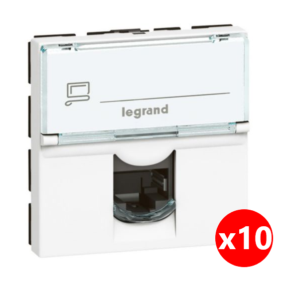 Legrand Mosaic - Prise RJ45 Cat. 6 FTP - 076565x10