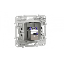 Schneider - Odace 2011 - Prise RJ45 Grade 3 - CAT6A STP - Multimédia+ (longue distance) - Anthracite - Réf : S540477
