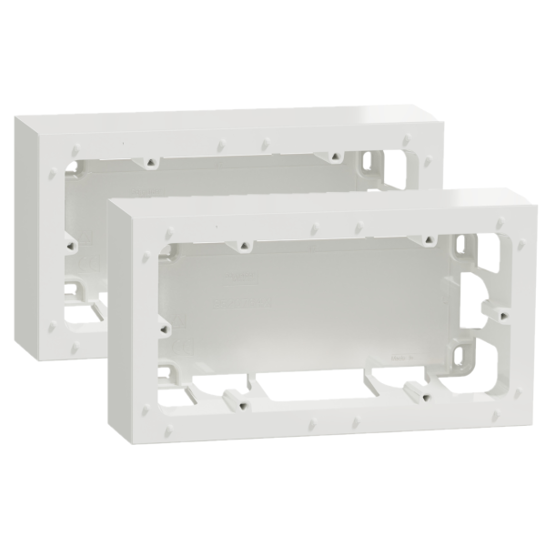 Schneider - Odace 2011 - Styl - Lot de 2 cadres saillie 2 postes - Blanc -Ref. : S520764x2
