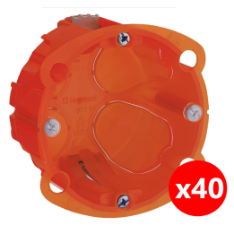 Legrand Batibox - LOT de 40 Boîte multimatériaux 1 poste profondeur 40 mm - 080101x40