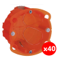 Legrand Batibox - LOT de 40 Boîte multimatériaux 1 poste profondeur 40 mm - 080101x40