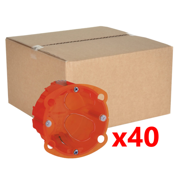 Legrand Batibox - LOT de 40 Boîte multimatériaux 1 poste profondeur 40 mm - 080101x40