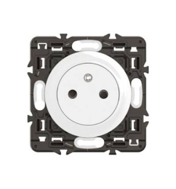 Legrand - Céliane 2024 - Prise électrique affleurante SANS PLAQUE blanc - 2P+T 16A - 1 poste - Réf : CX0111