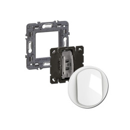Legrand - Céliane 2024 - Bouton poussoir complet blanc - SANS PLAQUE - 1 poste - Réf : CX0031