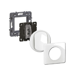 Legrand - Céliane 2024 - Bouton poussoir complet blanc 1 poste - Réf : CG0031