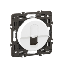 Legrand - Céliane 2024 - Prise RJ45 simple Cat.6 FTP complète blanche - SANS PLAQUE - 1 poste - Réf : CC0345