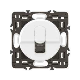 Legrand - Céliane 2024 - Prise RJ45 simple Cat.6 FTP complète blanche - SANS PLAQUE - 1 poste - Réf : CX0345