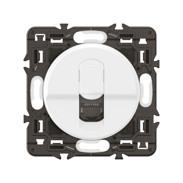 Legrand - Céliane 2024 - Prise RJ45 simple Cat.6 FTP complète blanche - SANS PLAQUE - 1 poste - Réf : CC0345