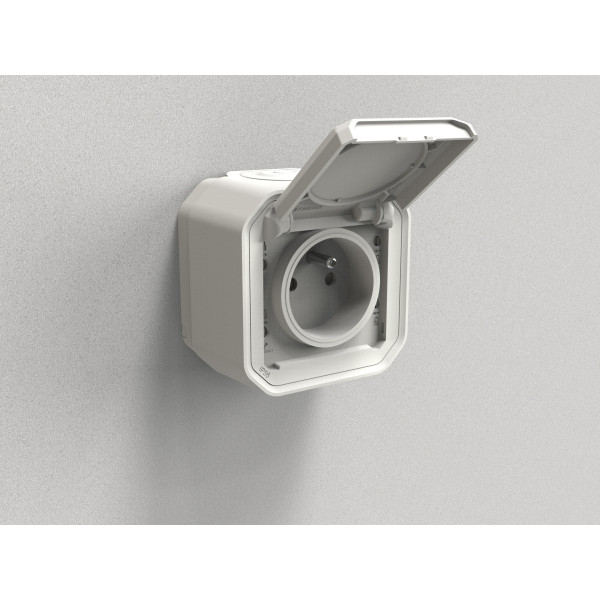 Legrand - Plexo L - Prise de courant 2P+T - 16A - Saillie - Blanc - IP55/IK08 - Réf : 069781L