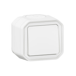 Legrand - Interrupteur / Va-et-vient étanche Plexo prêt à poser saillie - 10AX - 250V - IP55 - IK08 - Blanc - Réf : 069751L