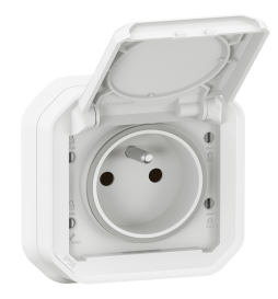 Legrand - Plexo - Prise 2P+T 16A - encastrée complet - IP55 - IK08 - 250V - Gris - Réf : 070034L