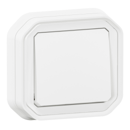 Legrand - Plexo L - Interrupteur / Va-et-vient + Support 1 poste - Encastré - Blanc - Ref. : 070032L