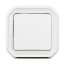 Legrand - Plexo L - Interrupteur / Va-et-vient + Support 1 poste - Encastré - Blanc - Ref. : 070032L