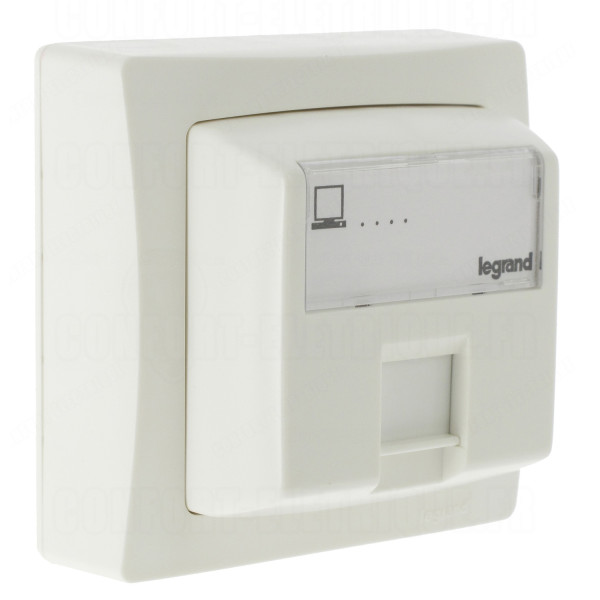 Legrand - Oteo - Prise RJ45 Cat.6 FTP 9 contacts - Blanc - Ref : 086047