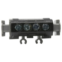 Legrand - Bornier de répartition IP 2X - phase - 4 connexions 1,5 à 16 mm²- noir - L 47 mm - Réf : 004850