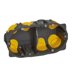 Legrand - Écobatibox - Boîte d'encastrement 2 postes - BBC - Profondeur 40mm - D.67mm - Réf : 080022L