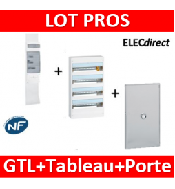 Legrand - Kit GTL 18M + tableau 72M + Porte transparente - 030067+401224+401244
