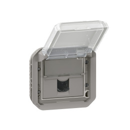 Legrand - Plexo L - Prise RJ45 Cat. 6A STP - Composable - Gris - IP55/IK07 - Réf : 069559L