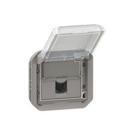 Legrand - Plexo L - Prise RJ45 Cat. 6A STP - Composable - Gris - IP55/IK07