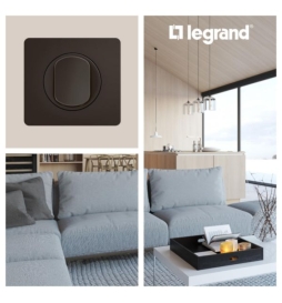 Legrand - Céliane 2024 - Plaque de finition Noir mat - 3 poste - Réf : CP0103