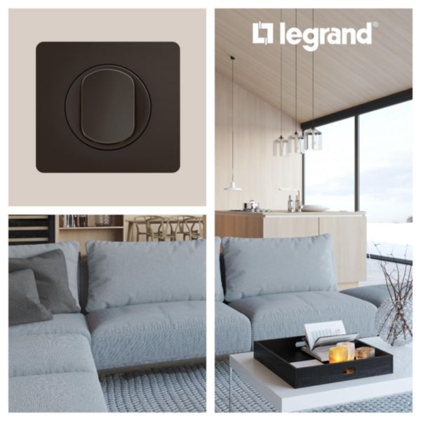 Legrand - Céliane 2024 - Plaque de finition Noir mat - 3 poste - Réf : CP0103