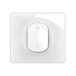Legrand - Céliane 2024 - Poussoir 2 vitesses VMC complet - Blanc - 1 poste - Réf : CX6031 + CP0001