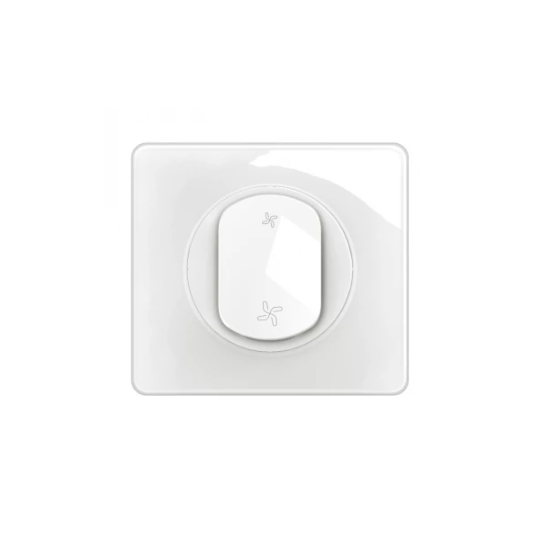 Legrand - Céliane 2024 - Poussoir 2 vitesses VMC complet - Blanc - 1 poste - Réf : CC6031 + CP0001