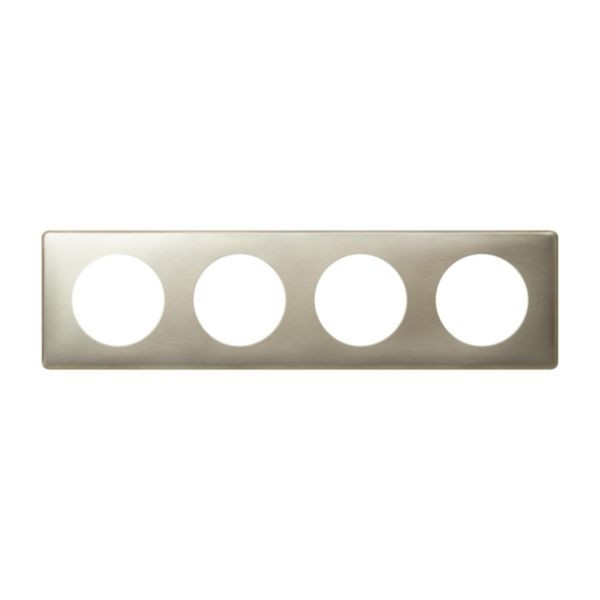 Legrand Céliane - Plaque quadruple Anodisé - Titane - Réf : 068904