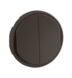Legrand - Céliane 2024 - Enjoliveur pour double interrupteur ou va-et-vient - Noir - Réf : CN2001