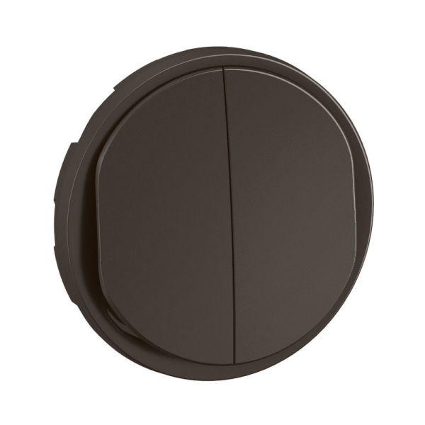 Legrand - Céliane 2024 - Enjoliveur pour double interrupteur ou va-et-vient - Noir - Réf : CN2001