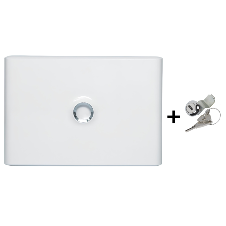 Legrand - Porte Blanche pour tableau DRIVIA - 18 Modules 1 Rangée + serrure - Réf. : 401231+401391