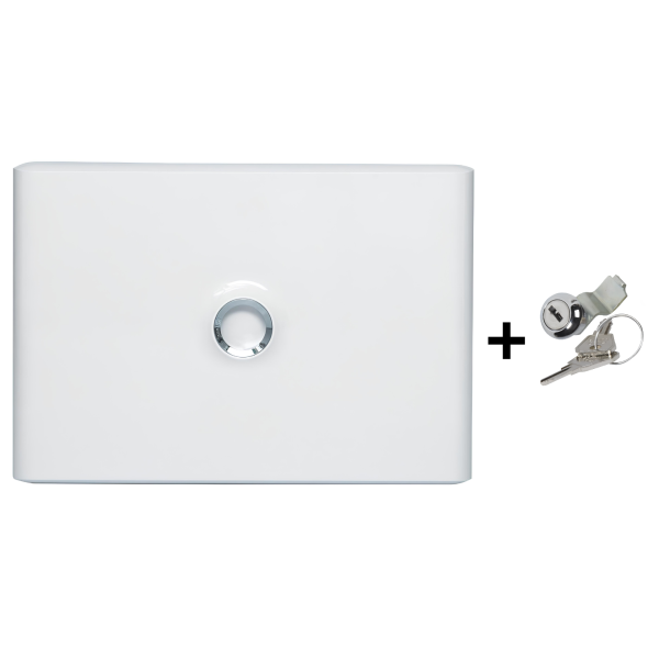 Legrand - Porte Blanche pour tableau DRIVIA - 18 Modules 1 Rangée + serrure - Réf. : 401231+401391