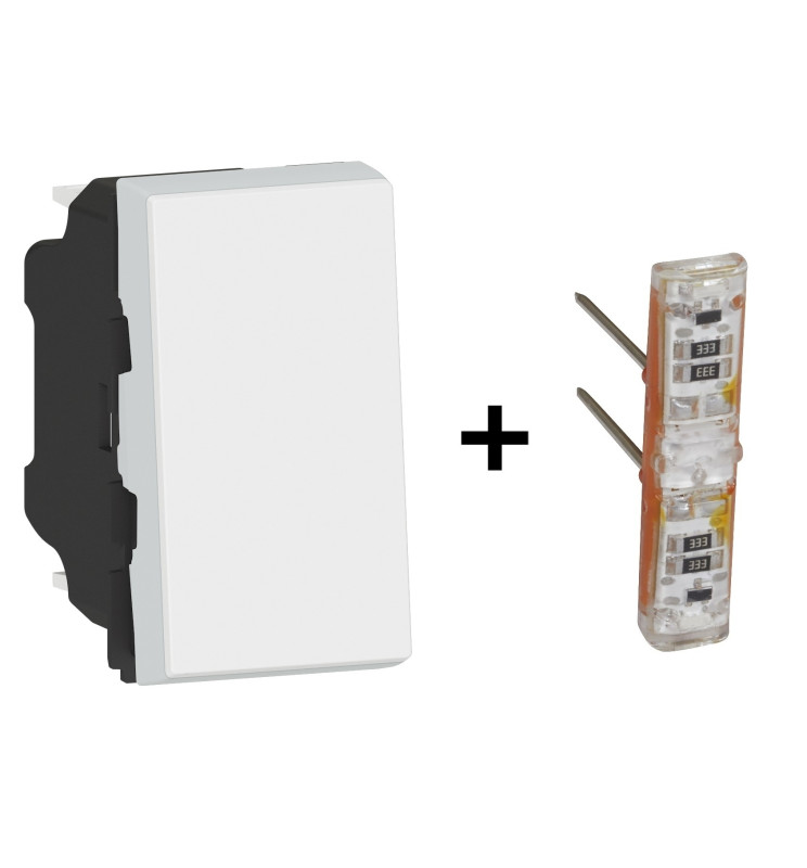 Interrupteur Va-et-vient Legrand Céliane 99503 – Avec Témoin Lumineux, Blanc, Besoin Du Neutre