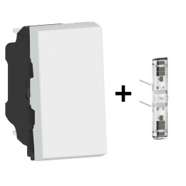 Legrand - Mosaic - Interrupteur Va et Vient Lumineux - Blanc - 10A - 1M - Réf. : 278001L+067686L
