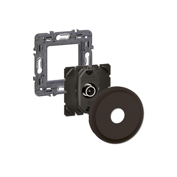 Legrand - Céliane 2024 - Prise TV simple mâle complet - Noir - SANS PLAQUE - 1 poste - Réf : CZ0382