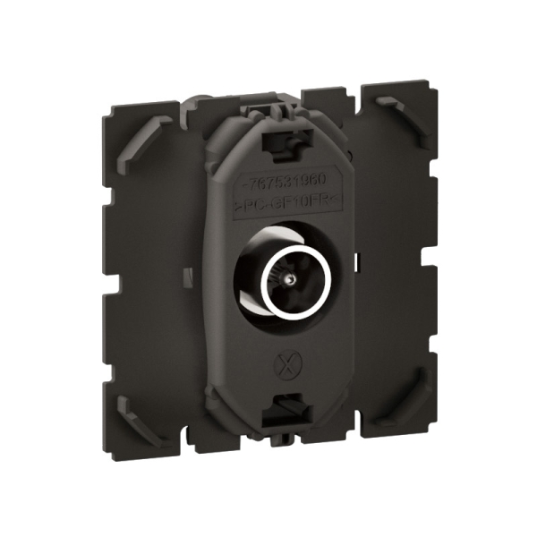 Legrand - Céliane 2024 - Prise TV simple mâle complet 1 poste - Noir - Réf : CZ0382 + CP0101