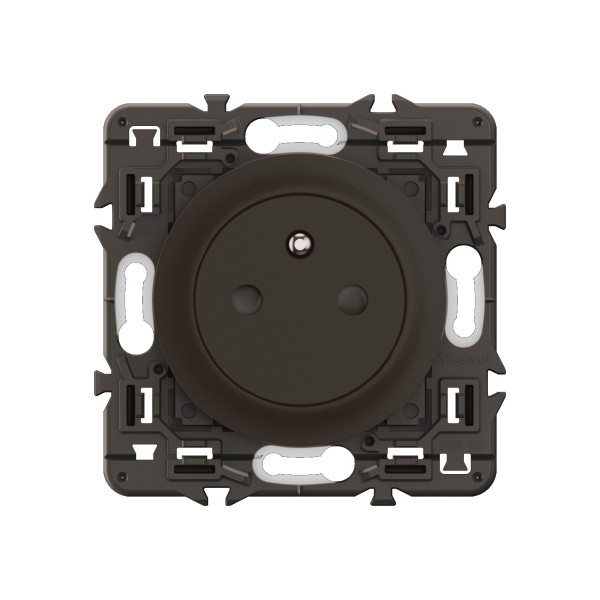 Legrand - Céliane 2024 - Prise électrique affleurante - SANS PLAQUE - Noir mat - 2P+T 16A - 1 poste - Réf : CZ0111