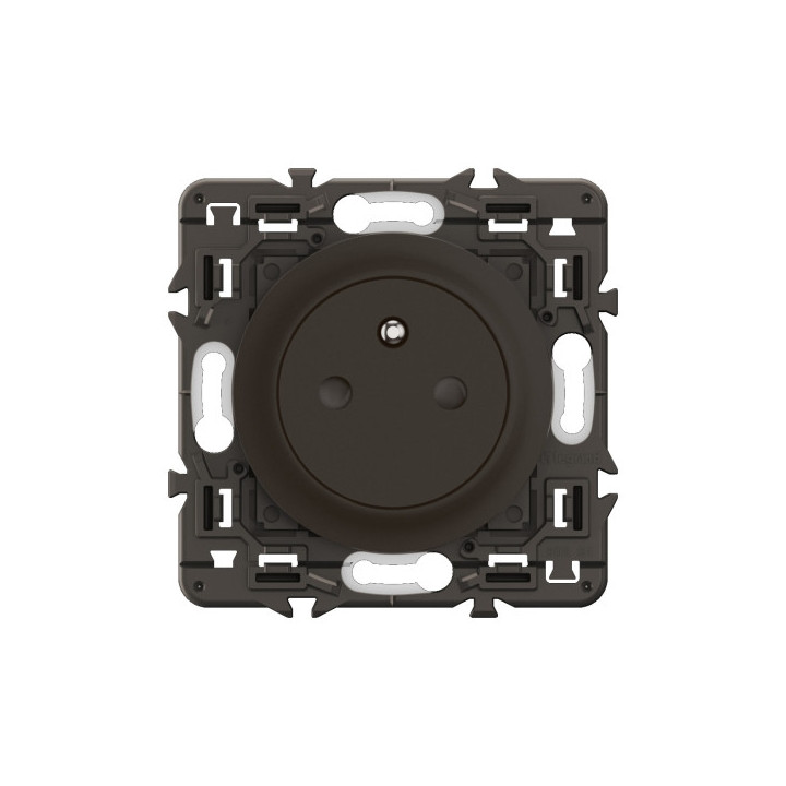 Legrand - Céliane 2024 - Prise électrique affleurante - SANS PLAQUE - Noir mat - 2P+T 16A - 1 poste - Réf : CZ0111