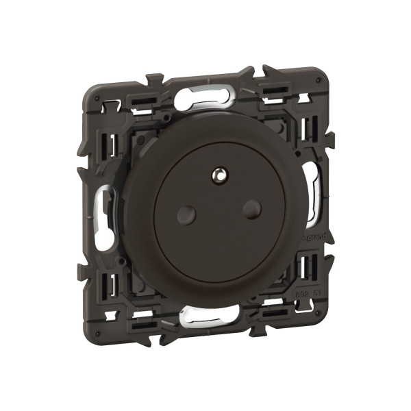 Legrand - Céliane 2024 - Prise électrique affleurante - SANS PLAQUE - Noir mat - 2P+T 16A - 1 poste - Réf : CE0111