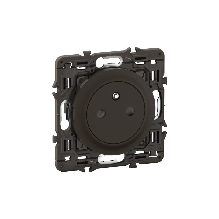 Legrand - Céliane 2024 - Prise électrique affleurante - SANS PLAQUE - Noir mat - 2P+T 16A - 1 poste - Réf : CZ0111