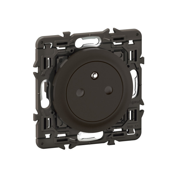 Legrand - Céliane 2024 - Prise électrique affleurante - SANS PLAQUE - Noir mat - 2P+T 16A - 1 poste - Réf : CZ0111