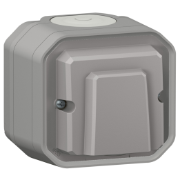 Legrand - Plexo L - Sortie de câble + Boîtier 1 poste - Saillie - Gris - Ref. : 069550L + 069651L