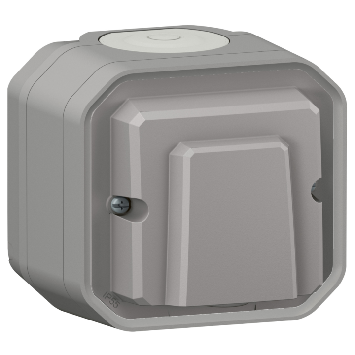 Legrand - Plexo L - Sortie de câble + Boîtier 1 poste - Saillie - Gris - Ref. : 069550L + 069651L