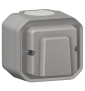 Legrand - Plexo L - Sortie de câble + Boîtier 1 poste - Saillie - Gris - Ref. : 069550L + 069651L