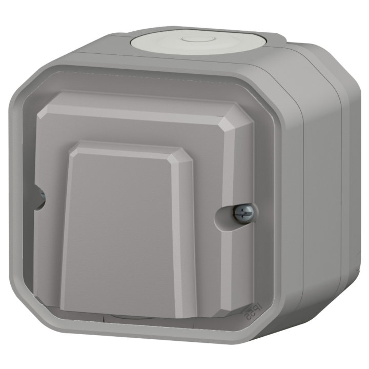 Legrand - Plexo L - Sortie de câble + Boîtier 1 poste - Saillie - Gris - Ref. : 069550L + 069651L
