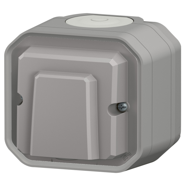 Legrand - Plexo L - Sortie de câble + Boîtier 1 poste - Saillie - Gris - Ref. : 069550L + 069651L