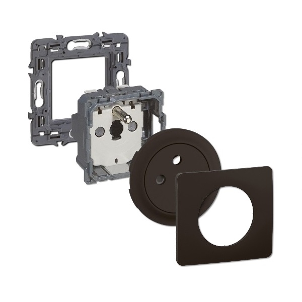 Legrand - Céliane 2024 - Prise électrique affleurante - Noir mat - 2P+T 16A - 1 poste - Réf : CJ0111