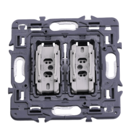 Legrand - Céliane 2024 - Double Interrupteur va-et-vient complet - Noir - SANS PLAQUE - 1 poste - Réf : CZ2001